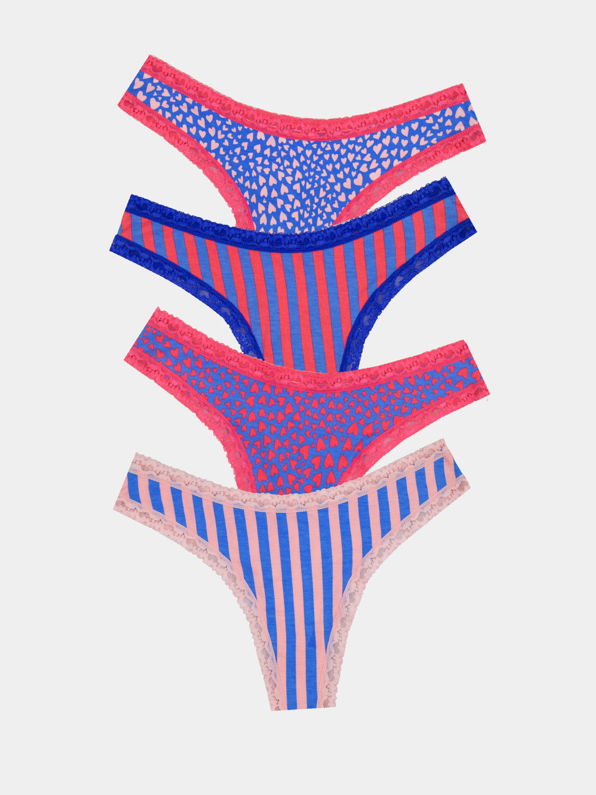 Thong Four Pack - Boden x S&S Hearts