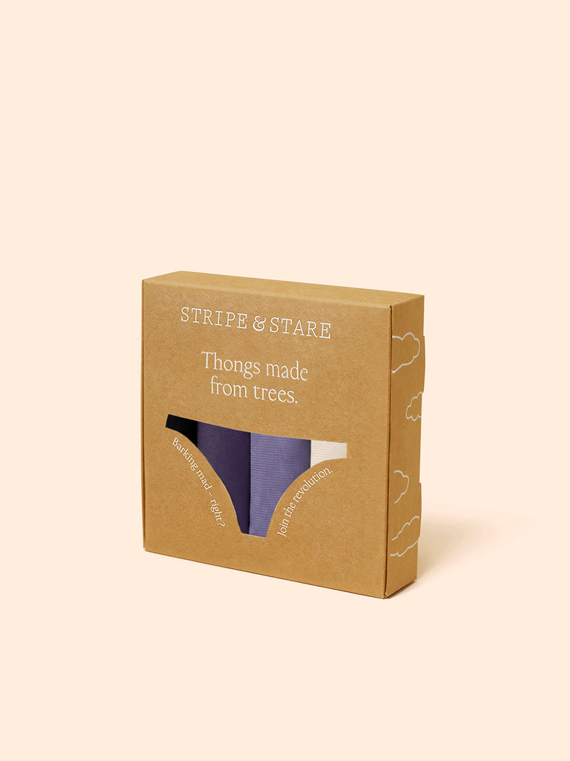 Thong Four Pack - Night Fog