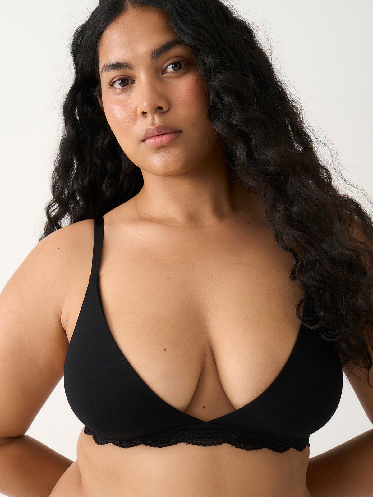 Triangle Lace Bra - Black