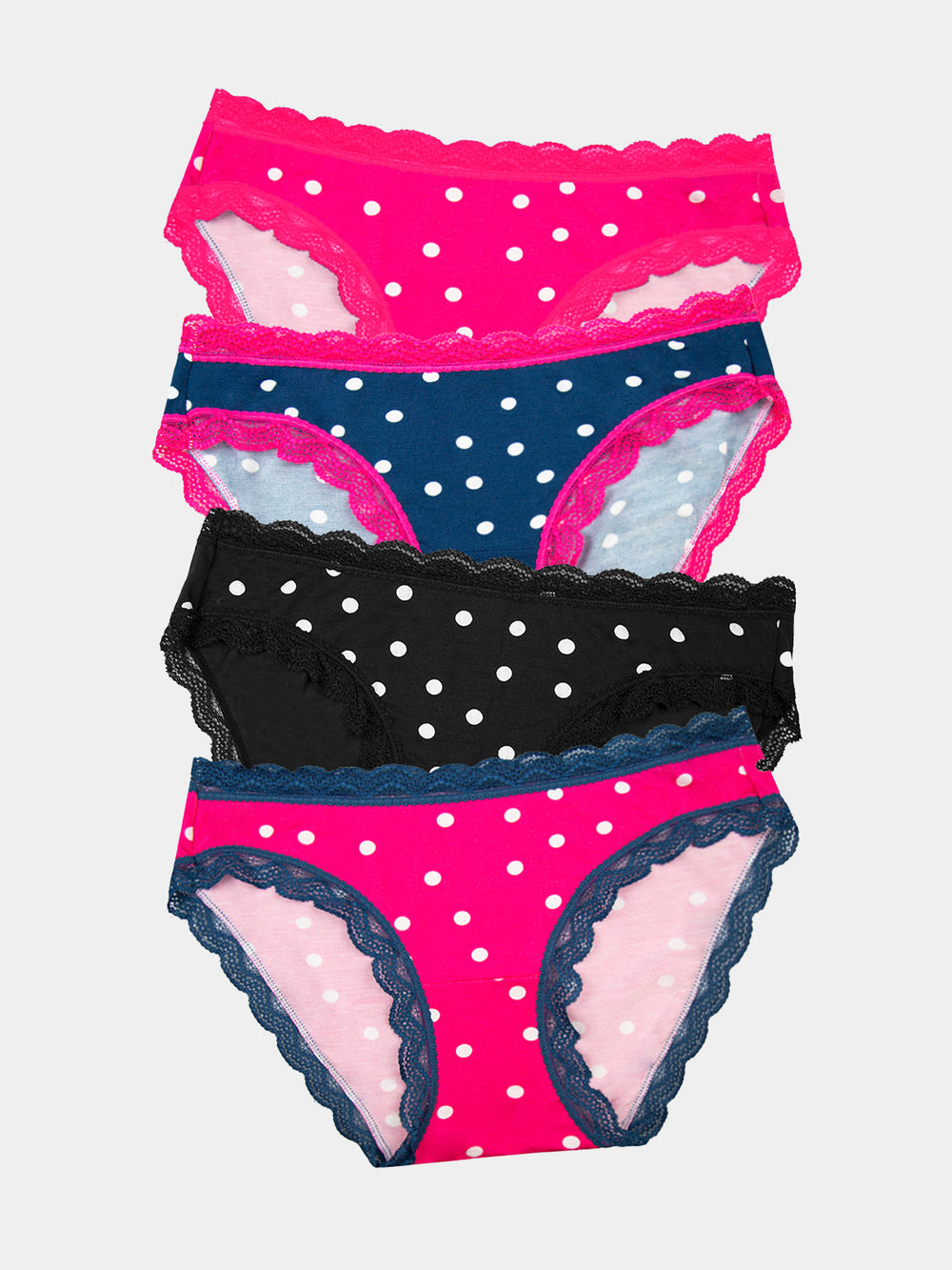 The Original Knicker Four Pack - Vintage Spot Stripe & Stare