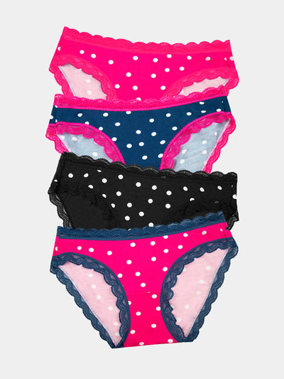 The Original Knicker Four Pack - Vintage Spot Stripe & Stare