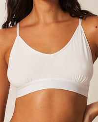 T-Shirt Bra - White Stripe & Stare