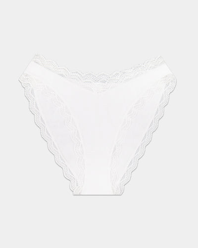 Dipped Tanga Knicker - White Stripe & Stare