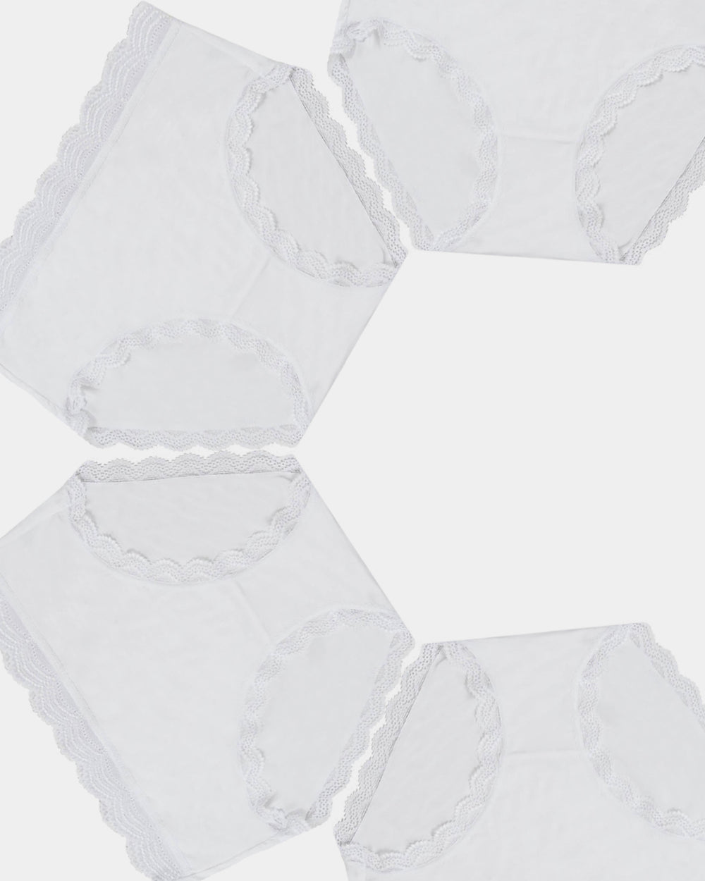 High Rise Knicker Four Pack - White | TENCEL™ Underwear – Stripe & Stare