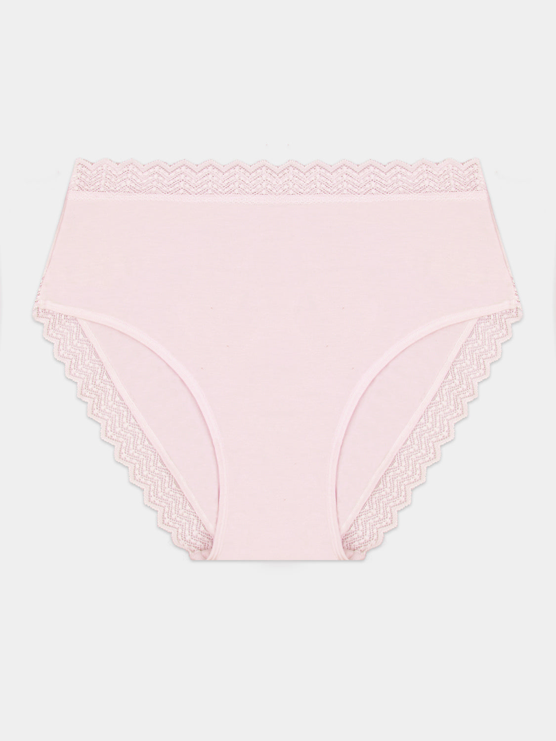 ZigZag Lace High Rise Knicker - Pink-a-Boo