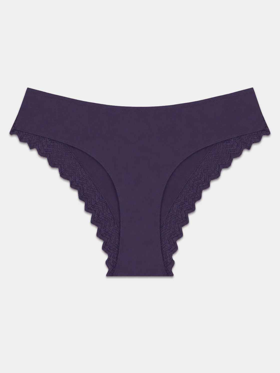 ZigZag Lace Brazilian Knicker - Night Fog