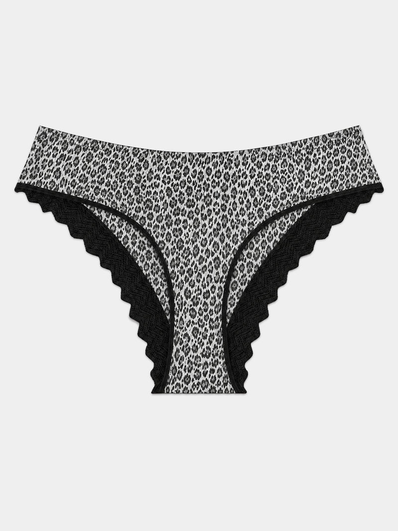 ZigZag Lace Brazilian Knicker - Leopard