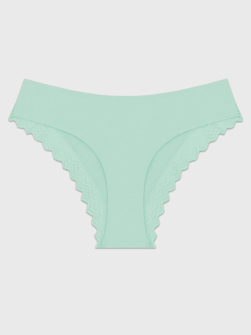 ZigZag Lace Brazilian Knicker - Spearmint