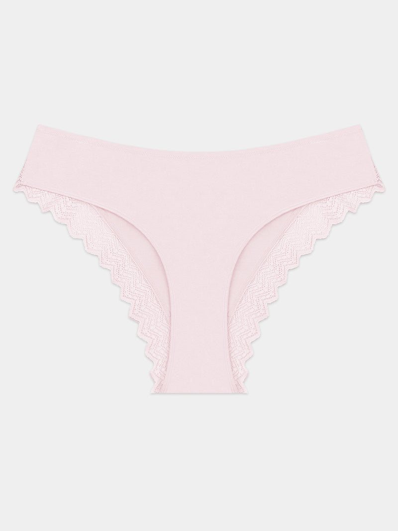 ZigZag Lace Brazilian Knicker - Pink-a-Boo