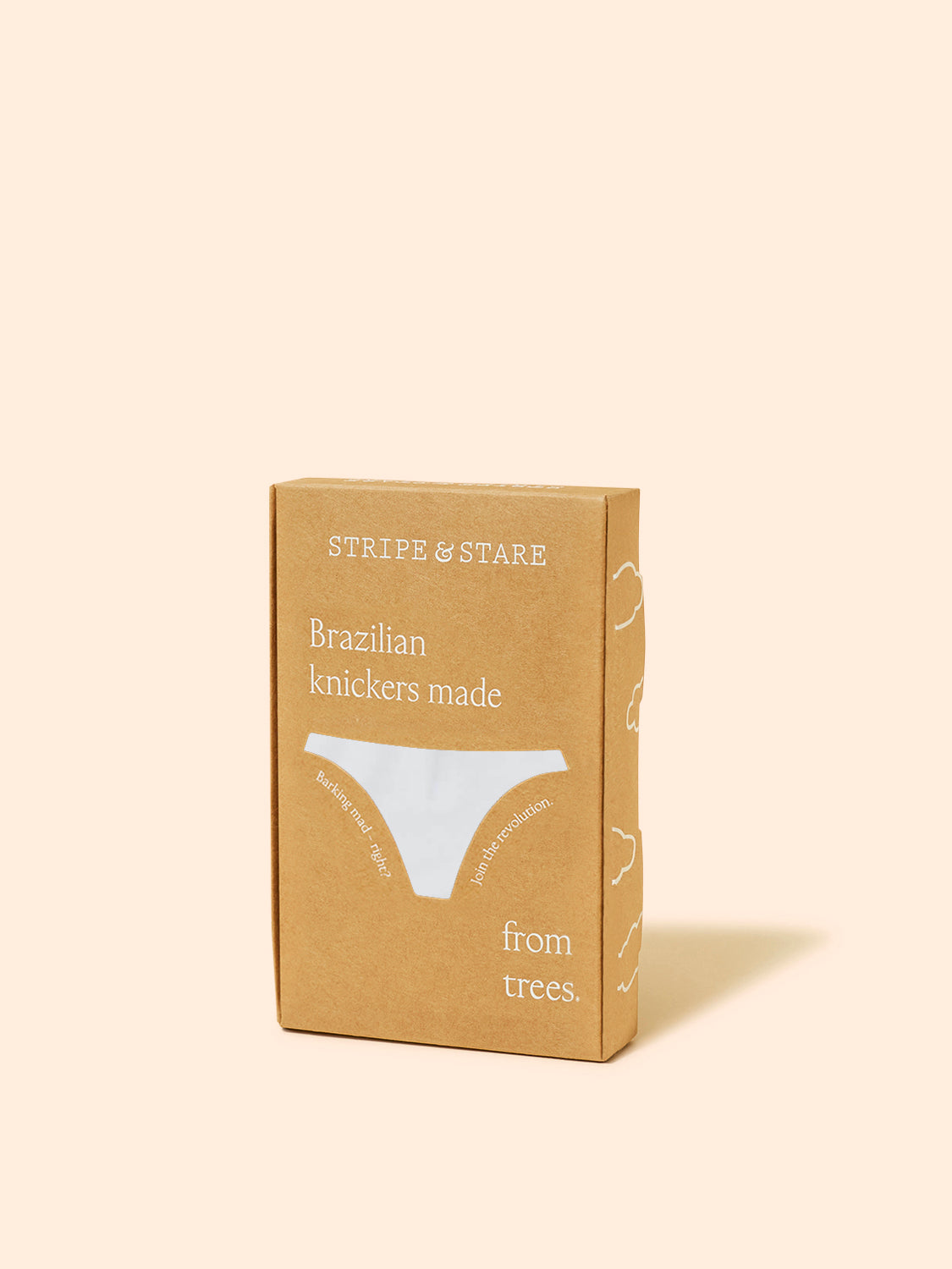 ZigZag Lace Brazilian Knicker - White