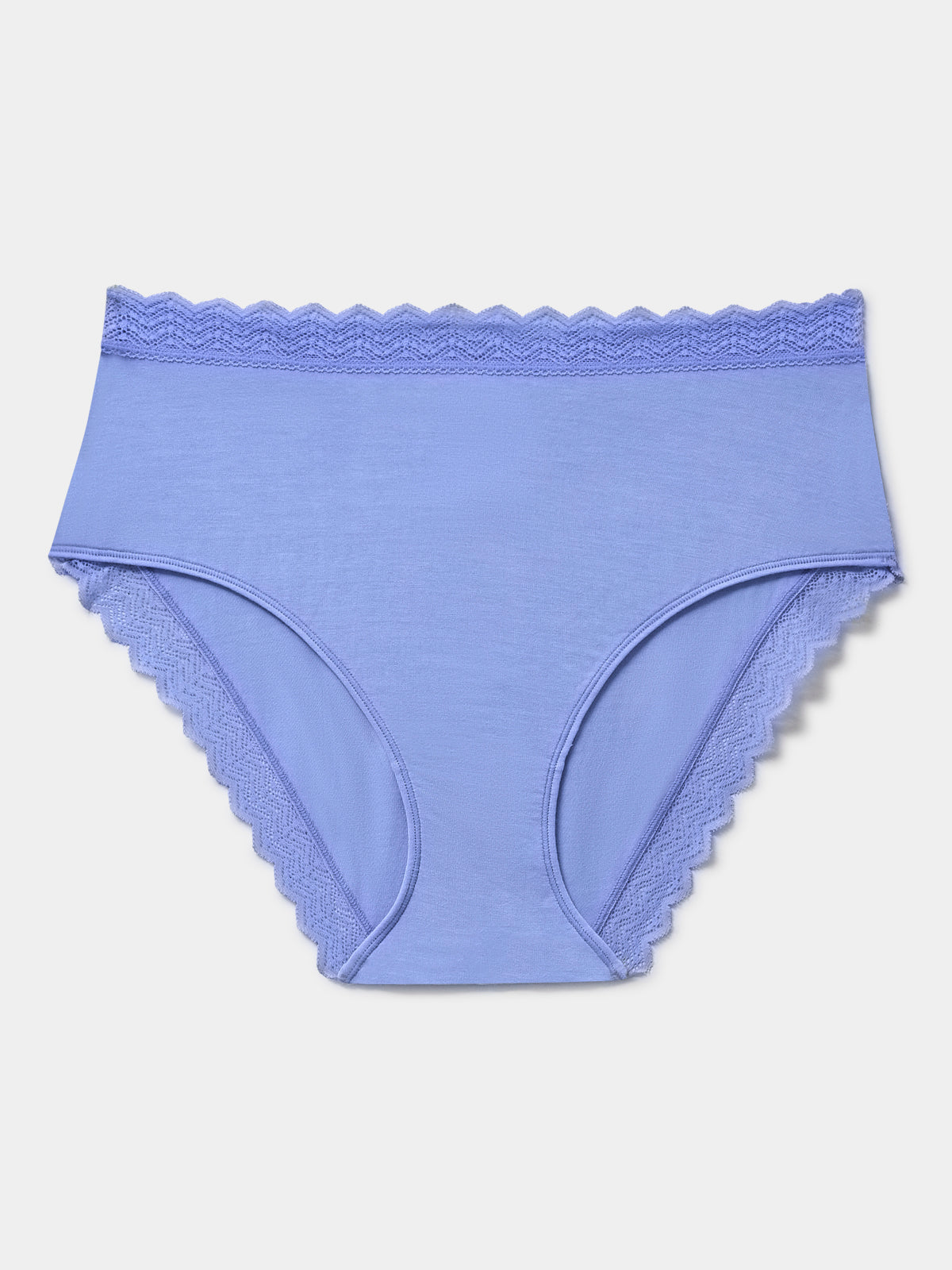 ZigZag Lace High Rise Knicker - Cornflower Blue