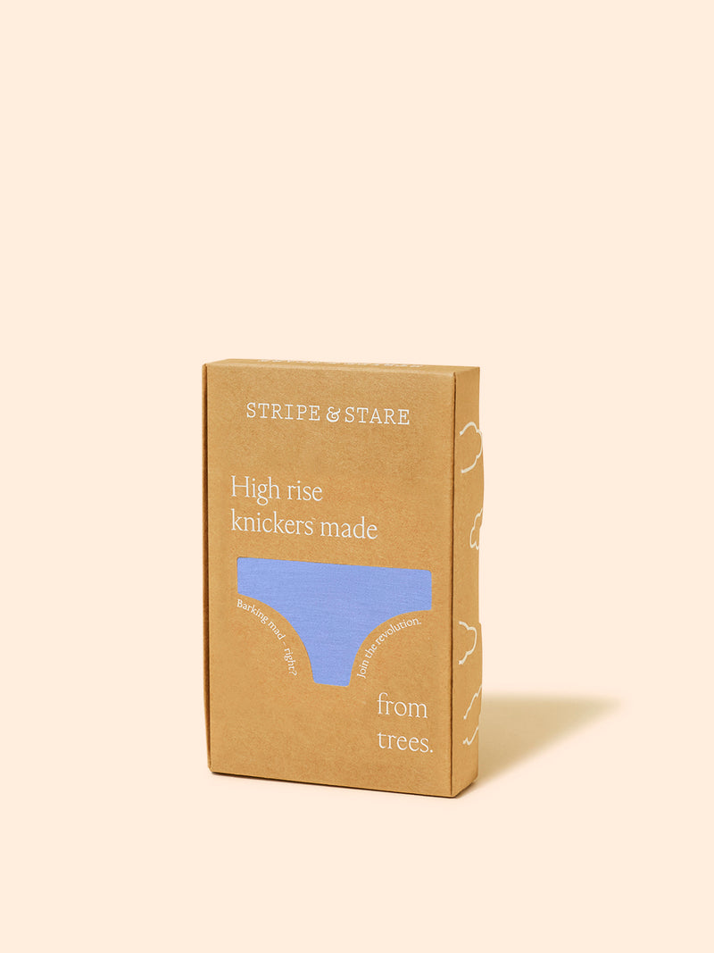 ZigZag Lace High Rise Knicker - Cornflower Blue