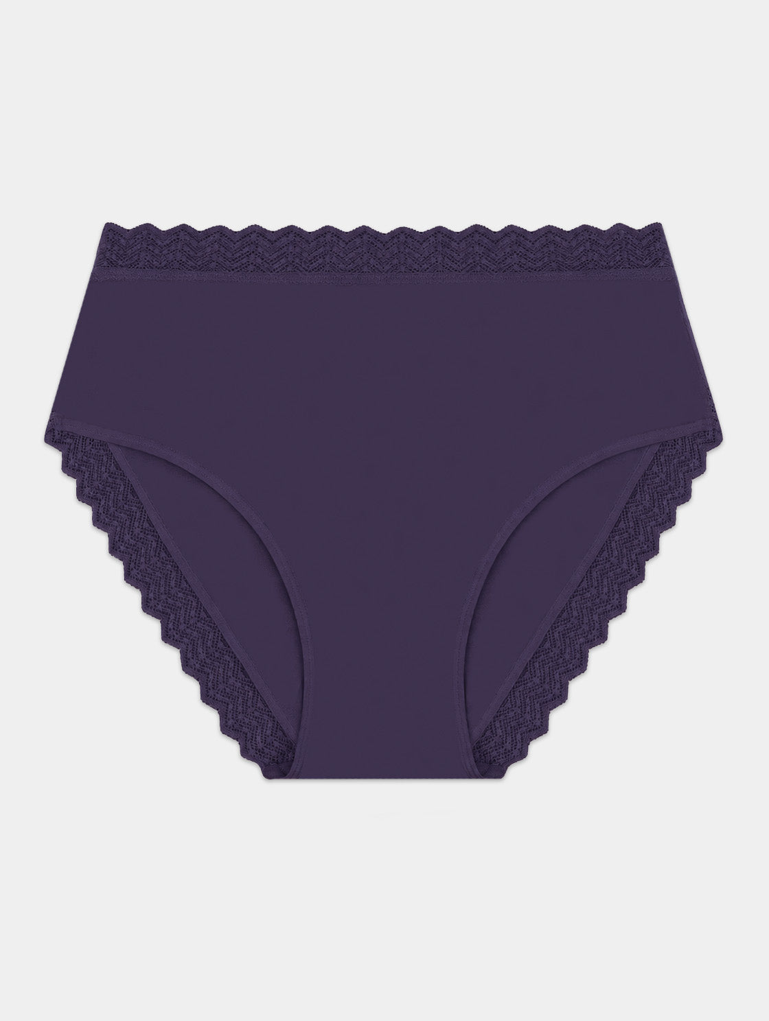ZigZag Lace High Rise Knicker - Night Fog