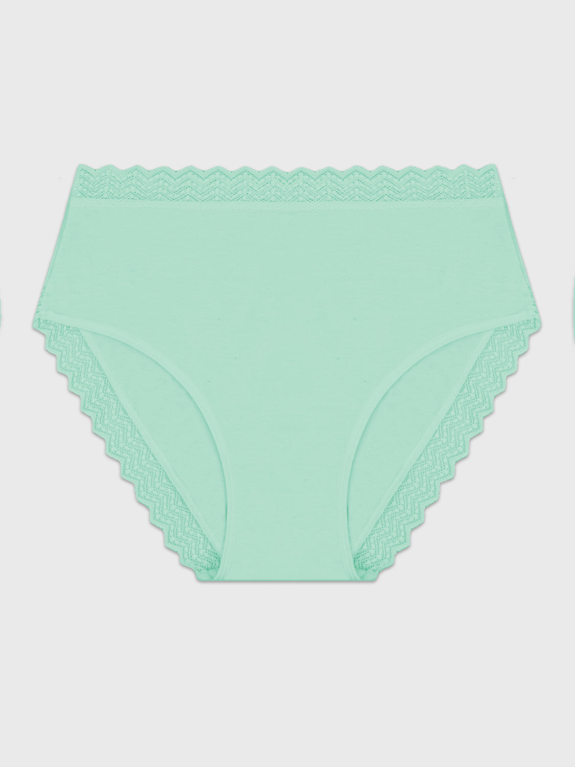 ZigZag Lace High Rise Knicker - Spearmint