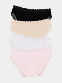 ZigZag Lace Original Knicker Four Pack - Sand Essentials
