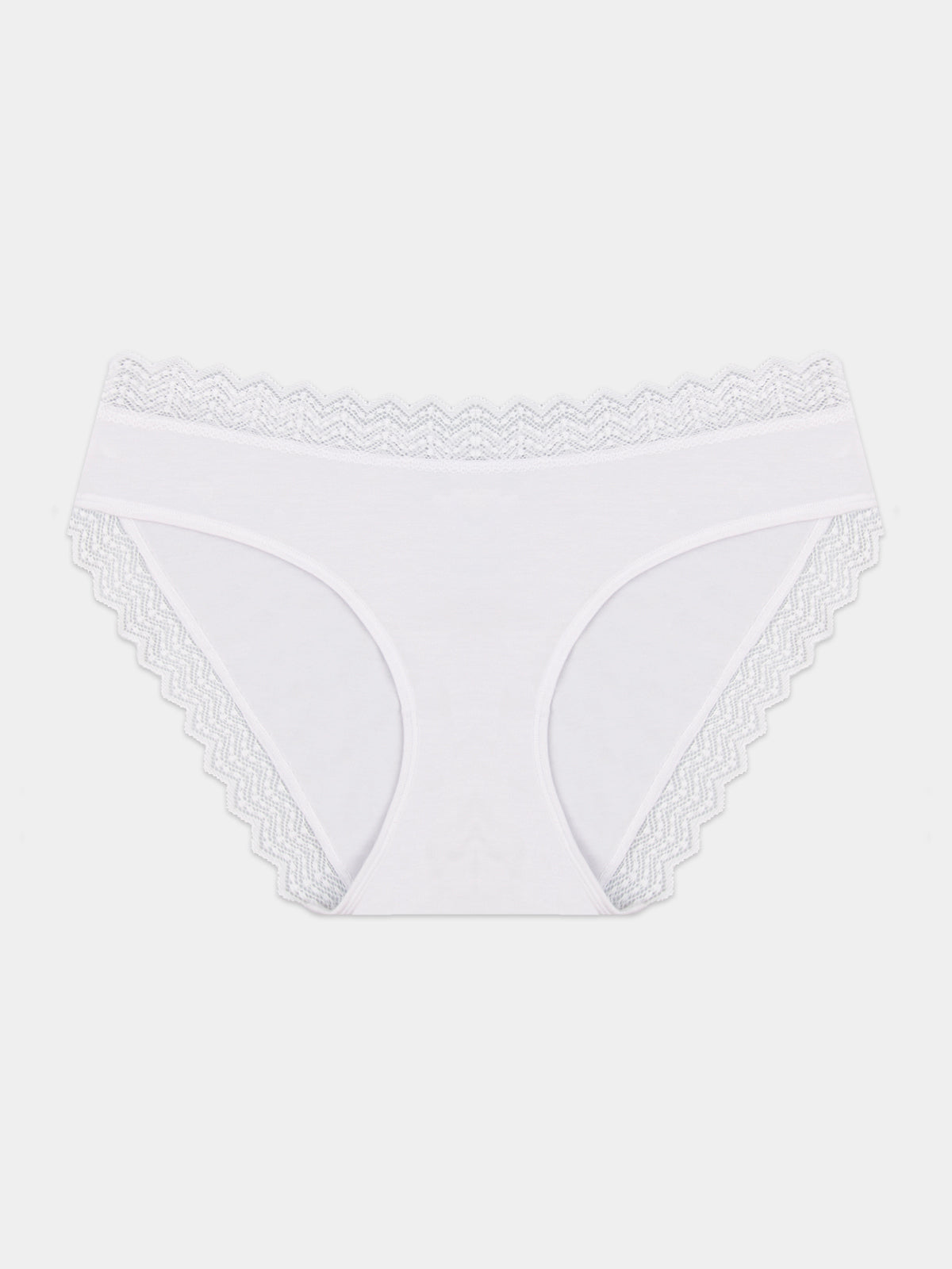ZigZag Lace Original Knicker - White