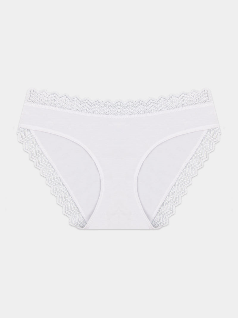 ZigZag Lace Original Knicker - White