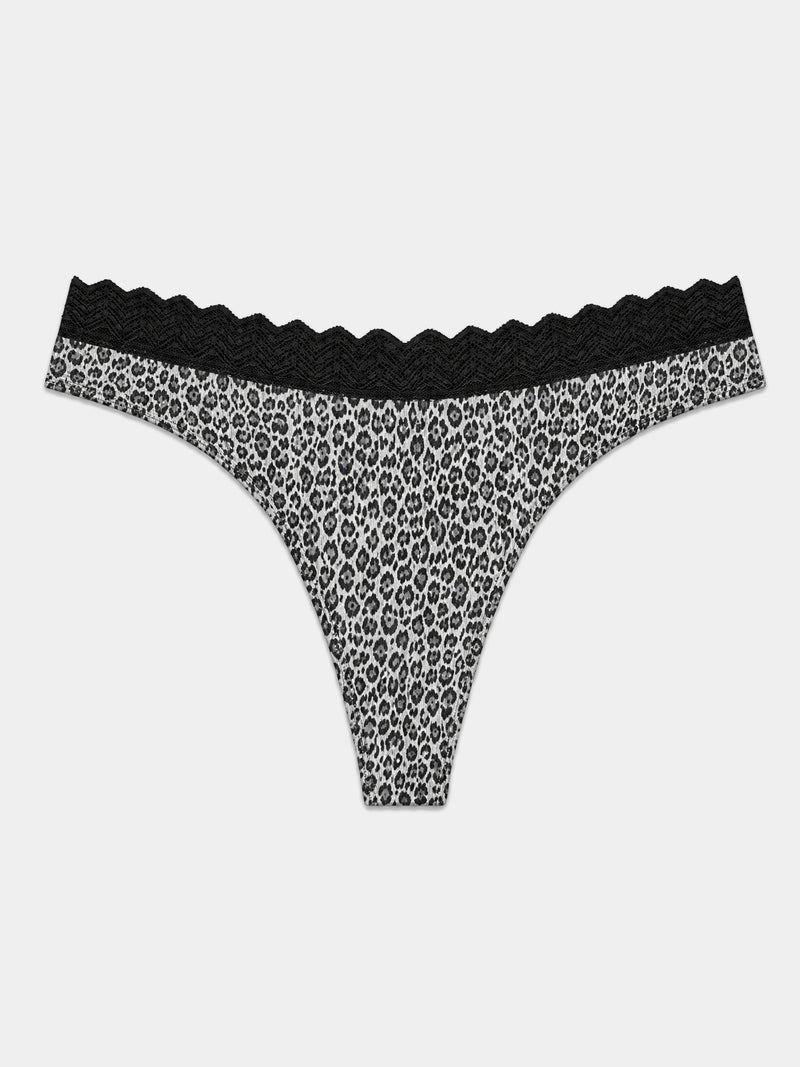 ZigZag Lace Thong - Leopard