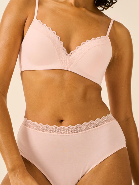 ZigZag Lace Demi Bra - Pink-a-Boo