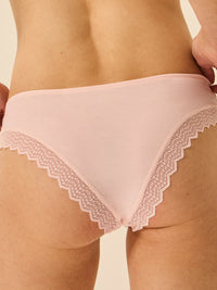 ZigZag Lace Brazilian Knicker - Pink-a-Boo