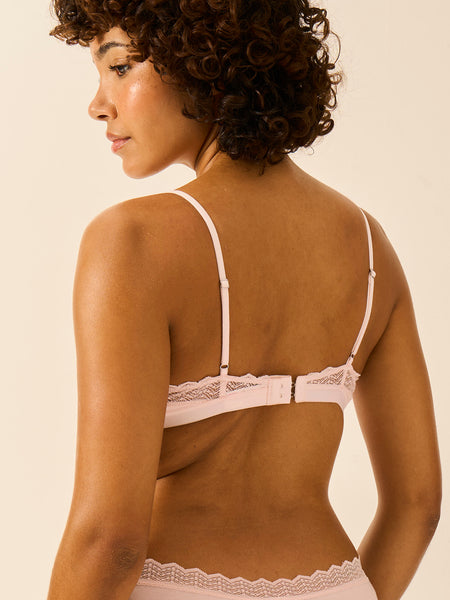 ZigZag Lace Triangle Bra - Pink-a-Boo