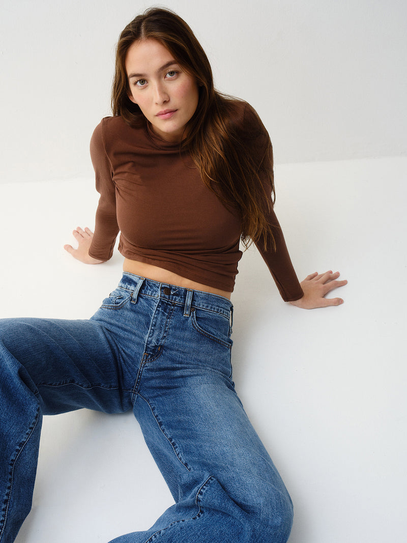 Long Sleeve Under Layer Top - Chocolate