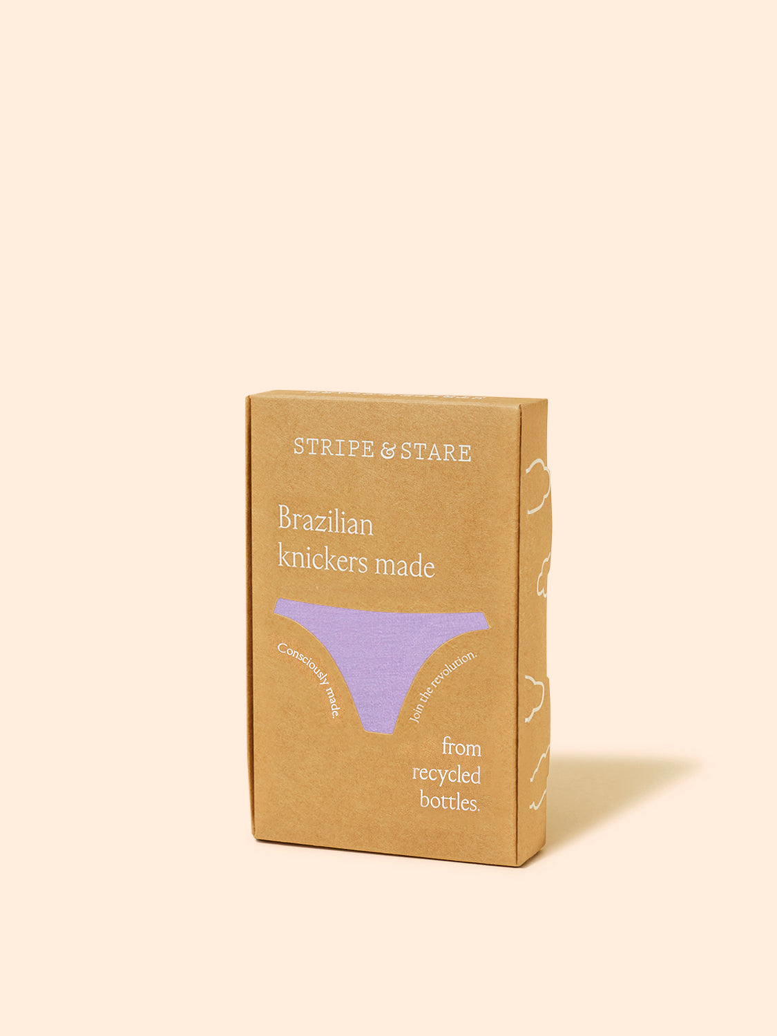 Eco Lace Brazilian Knicker - Lavender Haze