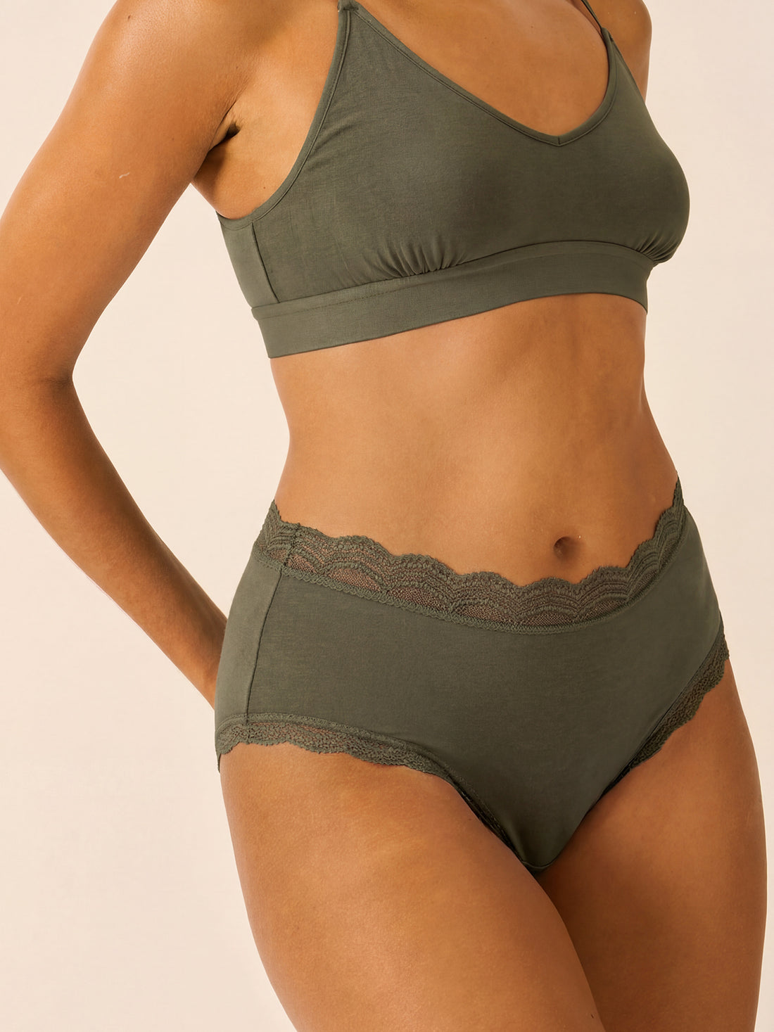 High Rise Knicker - Modern Khaki