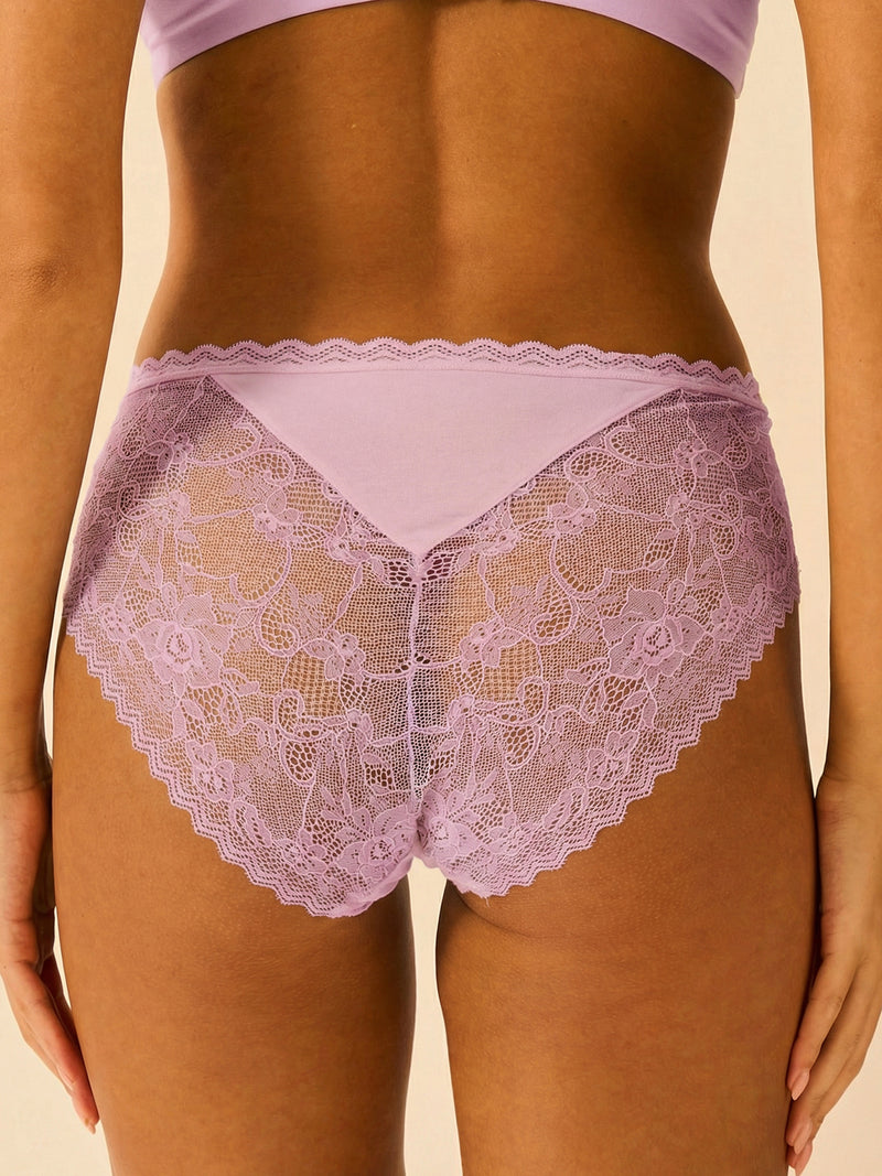 Eco Lace High Rise Knicker Four Pack - Summer Brights
