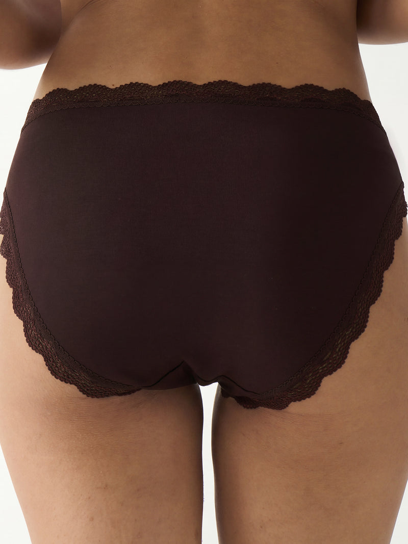 Mid Rise High Leg Knicker Four Pack - Espresso Basics