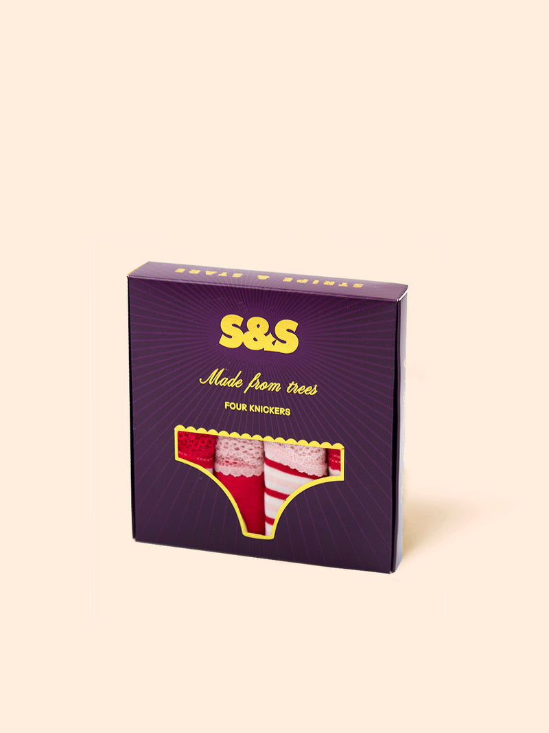 The Original Knicker Four Pack - Santa Baby