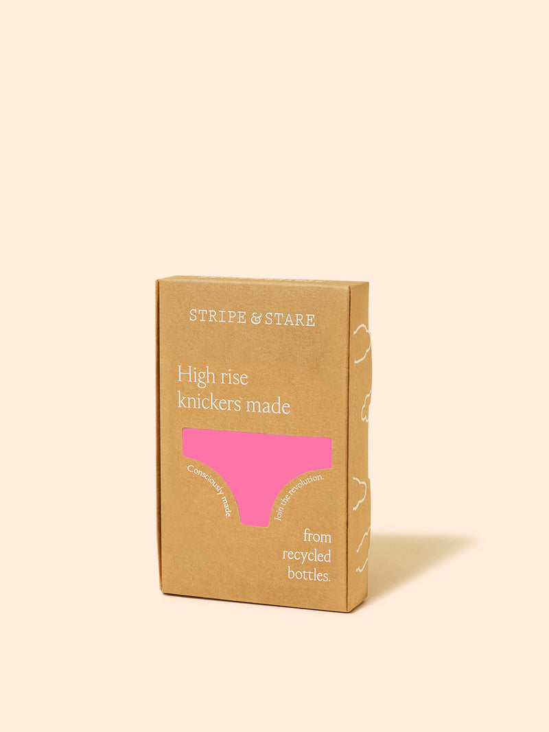 Eco Lace High Rise Knicker - Pink Cosmos