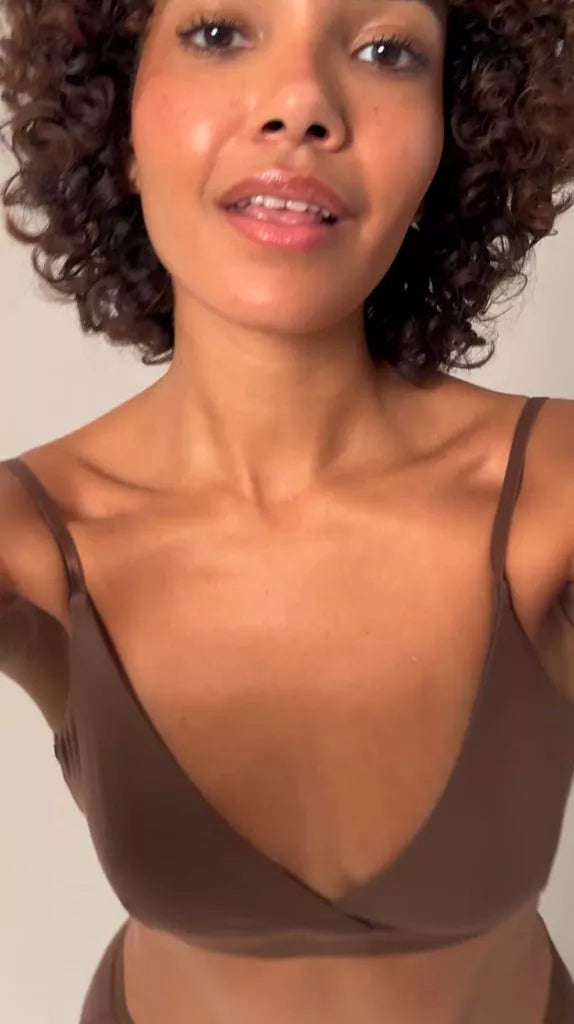 Crossover Bra - Chocolate