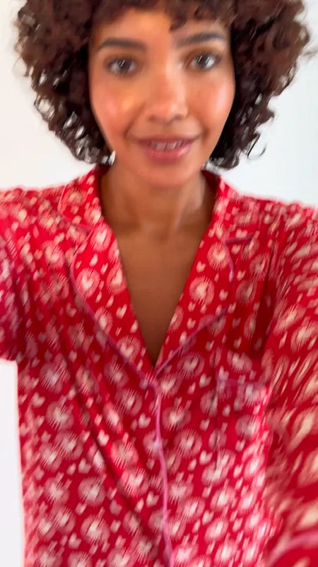 Long Pyjama Set - Hearts on Fire