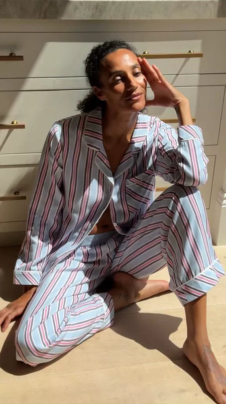 Soft Brushed Woven Pyjama Top - Slumber Stripe (Copy)
