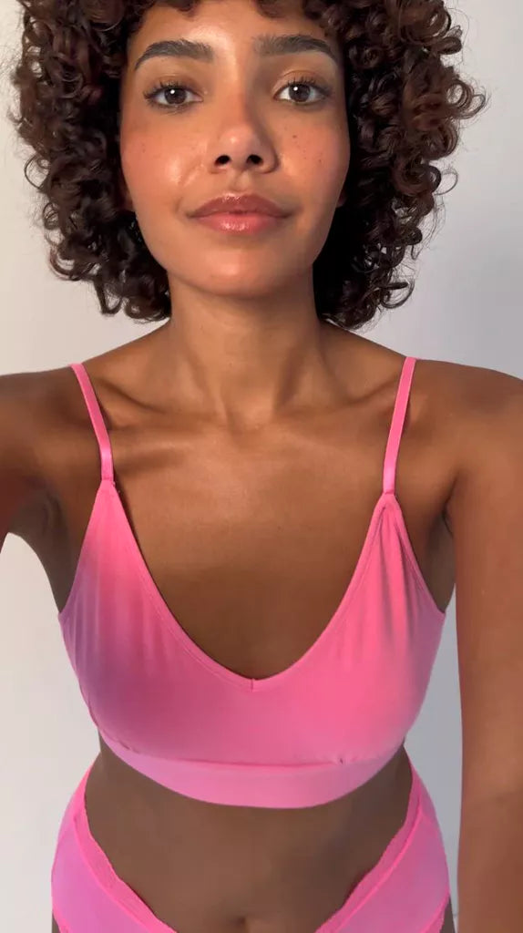 High Rise Knicker - Hot Pink