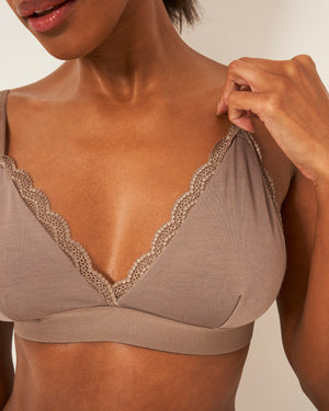 Lace Bralette - Taupe