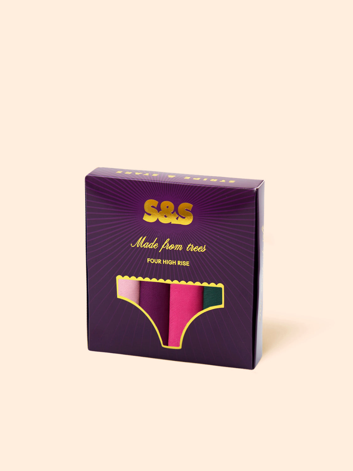 High Rise Knicker Four Pack - Sugarplum Contrasts
