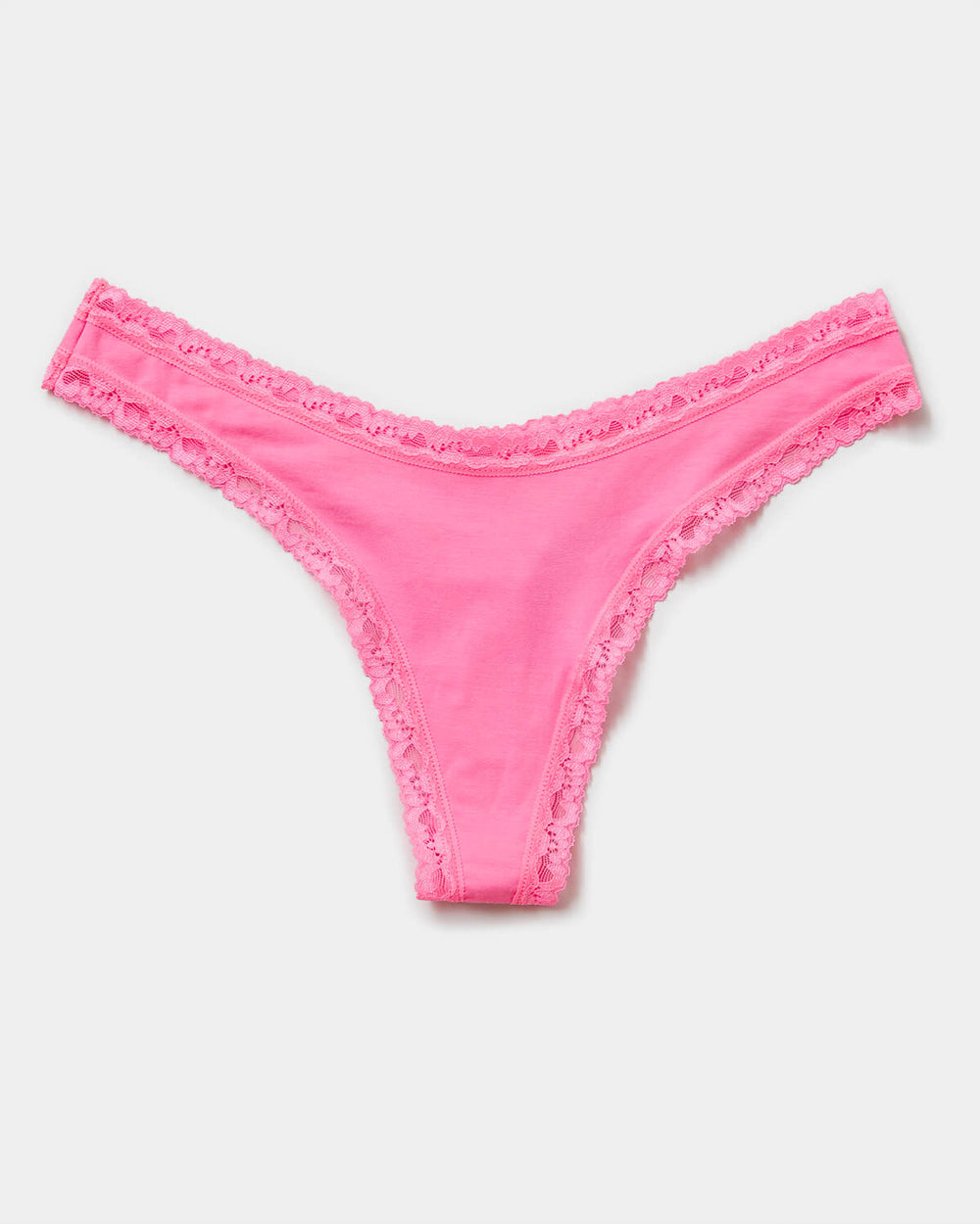 Thong - Hot Pink  Sustainable TENCEL™ Lace Underwear – Stripe & Stare