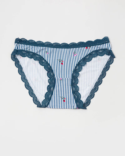 The Original Knicker - Navy Ditsy Stripe Stripe & Stare