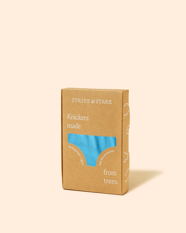 The Original Knicker - Turquoise Block Out Stripe & Stare