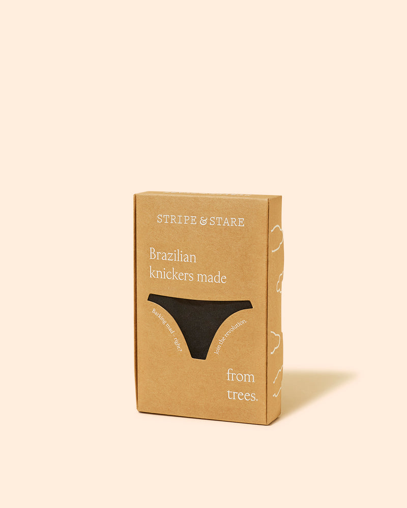 Brazilian Knicker - Black | Sustainable TENCEL™ Underwear – Stripe & Stare