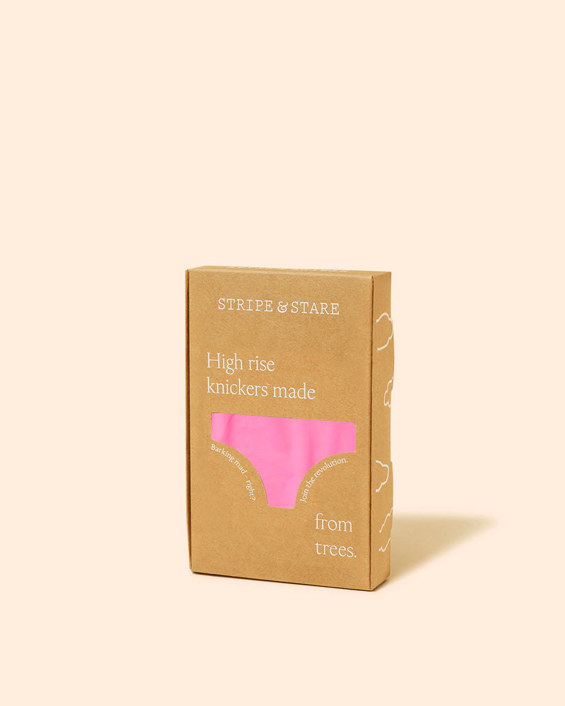 High Rise Knicker - Hot Pink | Sustainable TENCEL™ Underwear – Stripe &  Stare