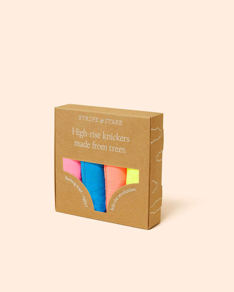High Rise Knicker Four Pack - Neon Brights Charming Garment Enterprises Co