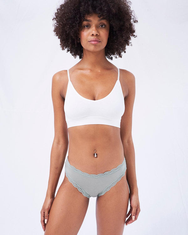 Brazilian Knicker - Khaki Stripe & Stare