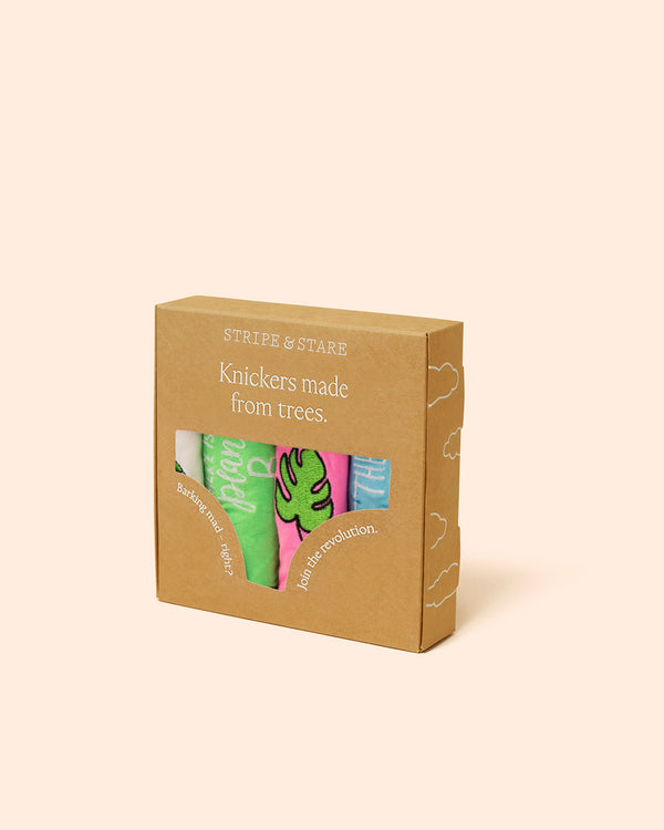 The Original Knicker Four Pack - No Planet B Stripe & Stare