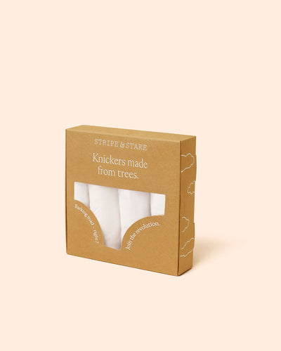 The Original Knicker Four Pack - White  Sustainable TENCEL™ Underwear –  Stripe & Stare