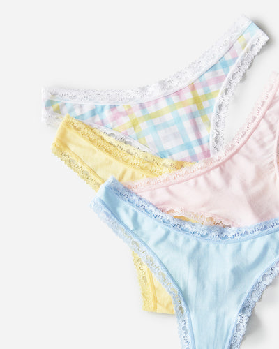 Thong Four Pack - Picnic Stripe & Stare