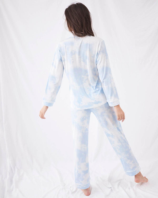 Long Pyjama Set - Breeze Dye Stripe & Stare