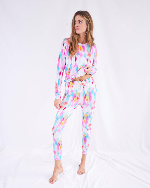 Lightweight Jogger - Sunset Ikat Stripe & Stare